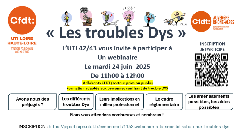 Webinaire à la sensibilisation aux troubles Dys