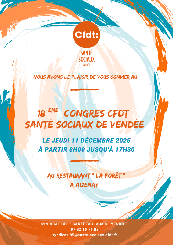 18 ème Congrès CFDT Santé Sociaux de Vendée