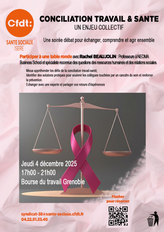 Soirée-débat exceptionnelle : Conciliation travail & santé, un enjeu majeur pour les cadres