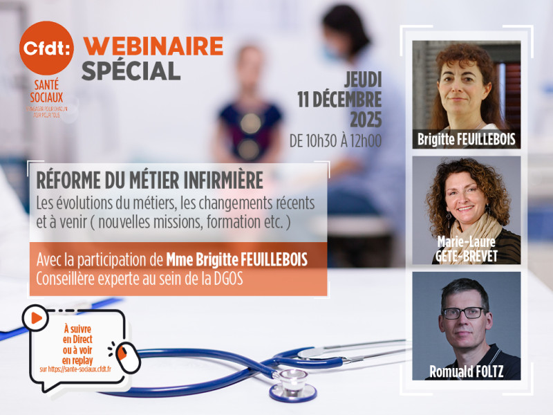 Webinaire spécial - Réforme du métier infirmière
