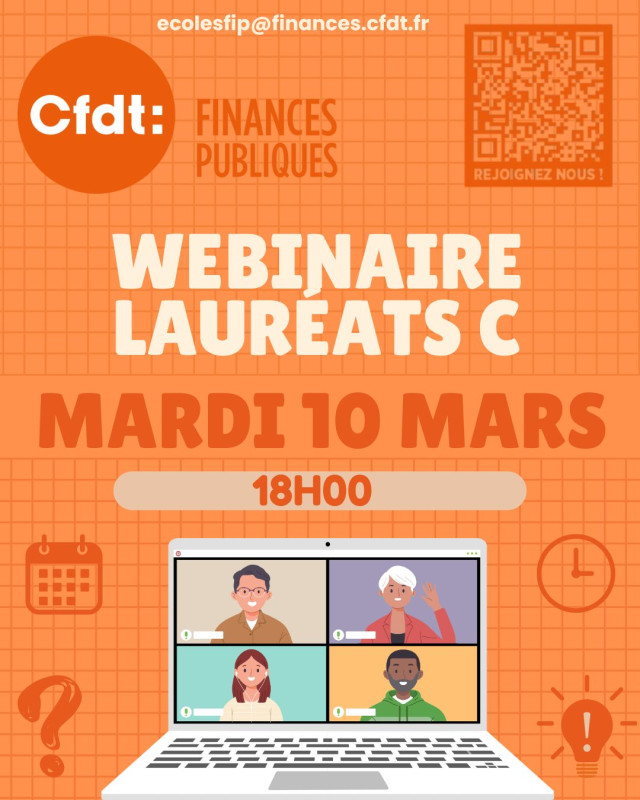 DGFiP : webinaire CFDT pour tous les lauréats du concours agents C