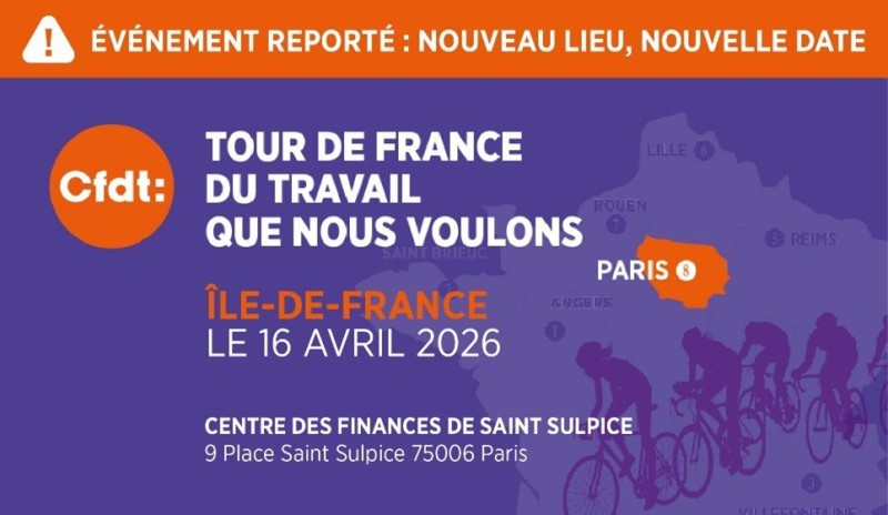 ÉTAPE FRANCILIENNE DU TOUR DE FRANCE DU TRAVAIL QUE NOUS VOULONS 16 AVRIL 2026