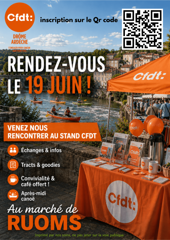 Stand CFDT Marché Ruoms