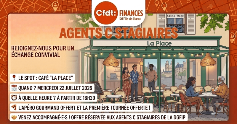 Afterwork Agent·e·s C Stagiaires : Rejoignez-nous au café « La Place » !