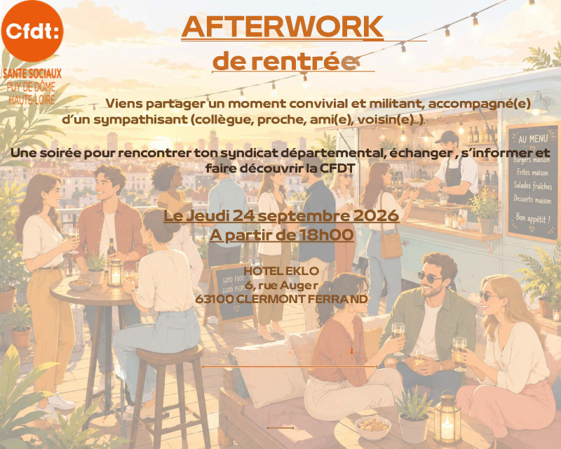 AfterWork  CFDT Santé Sociaux 63/43