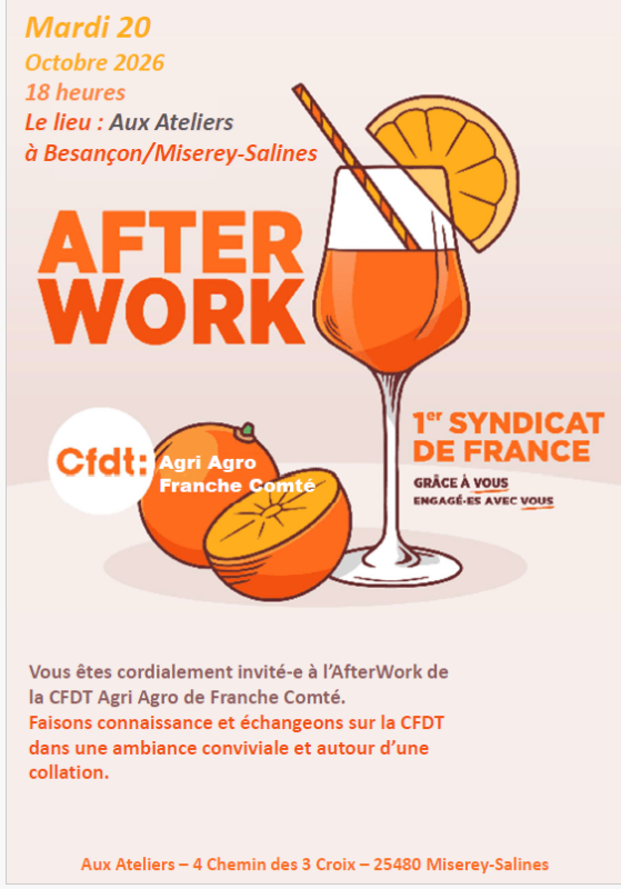 AFTER WORK CFDT SGA FRANCHE COMTE