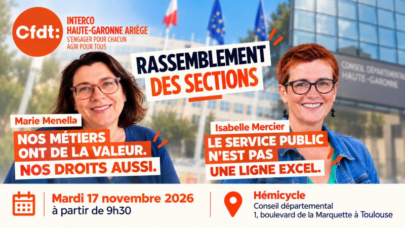 CFDT Interco 31/09 : Rassemblement Elections Fonction Publique