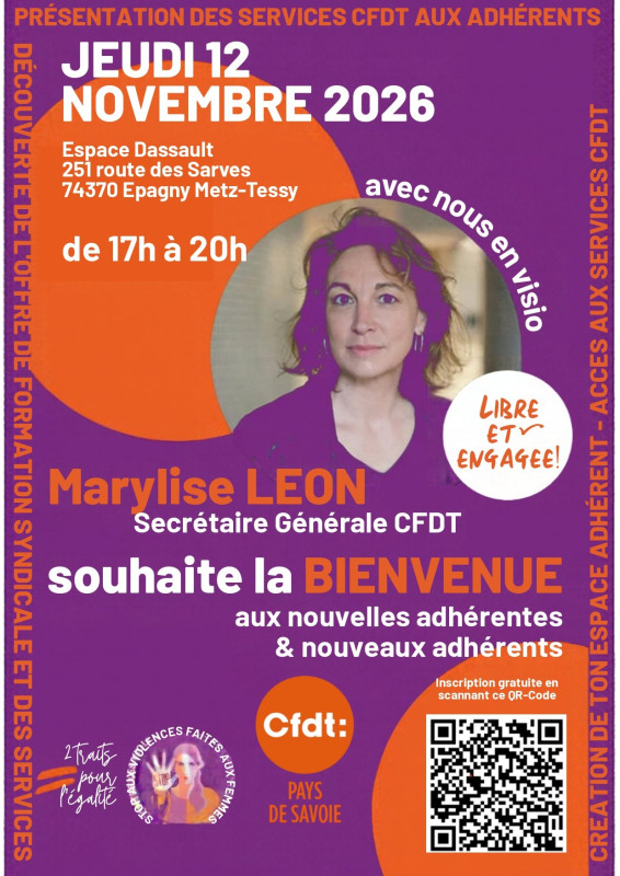 Marylise Léon souhaite la bienvenue à nos nouveaux adhérents