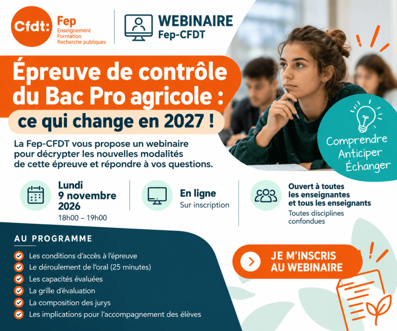Nouvelle épreuve de contrôle du Bac Pro agricole